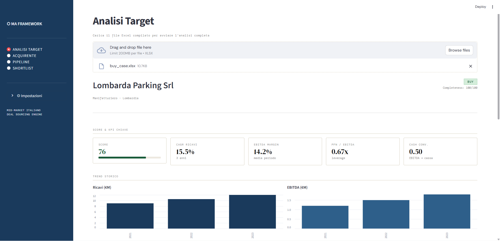 MA Framework Deal Sourcing Engine